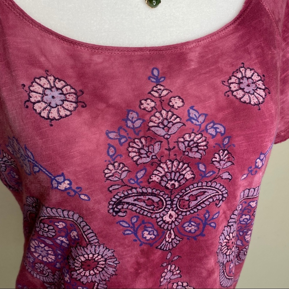 Lucky Brand Tie Dye Boho Print Shirt NWOT - Picture 4 of 7